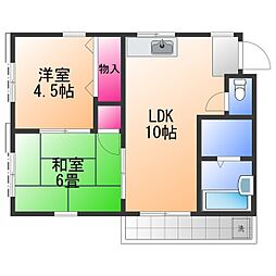 メゾン・ビュー 2LDKの間取図画像