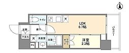 リアン・シエルブルー田端 1DKの間取図画像