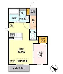 間取図画像 1LDK