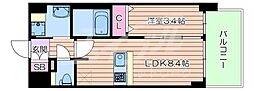 プレサンス新大阪ジェイズ 1LDKの間取図画像