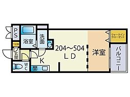 GRANPASEO大濠 1LDKの間取図画像