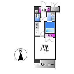 CASSIA高井田ノースコート 1Kの間取図画像