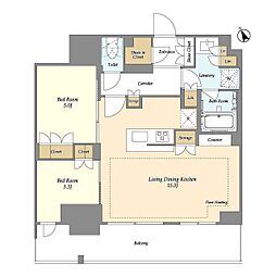 間取図画像 2LDK