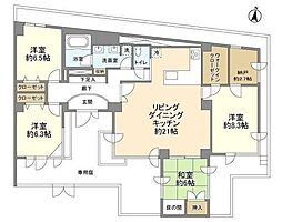 ベルメゾン池田山 4SLDKの間取図画像