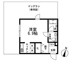 アパート ワンルームの間取図画像