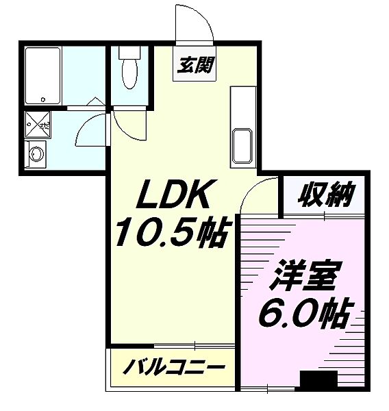 東京都八王子市本町(賃貸マンション1LDK・3階・36.02㎡)の写真 その2