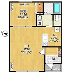 フォーラム菅 1LDKの間取図画像