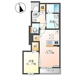 コンフォート6 1LDKの間取図画像
