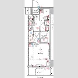 CREVISTA横浜関内 1Kの間取図画像