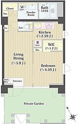 パークティアラ北馬込 1LDKの間取図画像