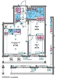 GENOVIA竹ノ塚 2LDKの間取図画像