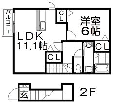 プラスドサンテ・トロワ  ｜ 大阪府枚方市町楠葉２丁目（賃貸アパート1LDK・2階・46.80㎡） その2