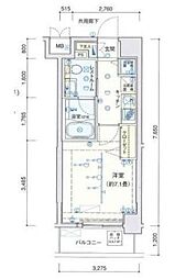 バージュアル大森 1Kの間取図画像