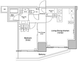 ザ・パークハビオ板橋区役所前 1LDKの間取図画像