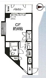 東本町ハイツ 1Kの間取図画像