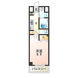 間取図画像 1K