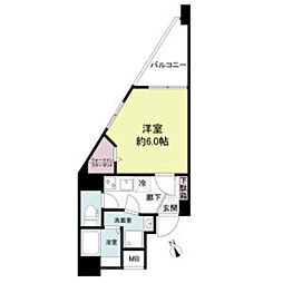 JR東海道・山陽本線 兵庫駅 徒歩7分の賃貸マンション 7階1Kの間取り