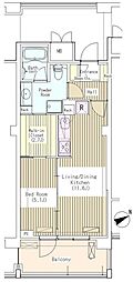 マチュリティ小石川 1LDKの間取図画像