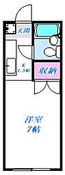 石塚コーポ ワンルームの間取図画像