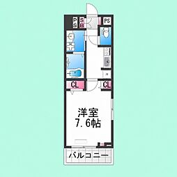 ヒカルサ堺市文珠橋通りI 1Kの間取図画像