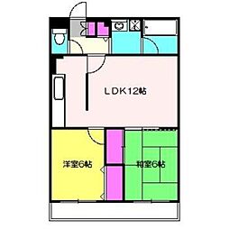 I,Sレイクヒルズ 2LDKの間取図画像