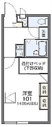 レオパレスガルデニア若葉 1Kの間取図画像