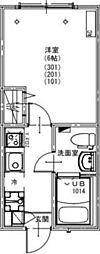 KEIAI RESIDENCE 北習志野IV 1Kの間取図画像