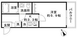 センターヴィレッジ三郷 1Kの間取図画像