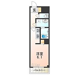 LIVESOUARE豊秀 1Kの間取図画像