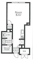 M'sLABEL西日暮里 ワンルームの間取図画像