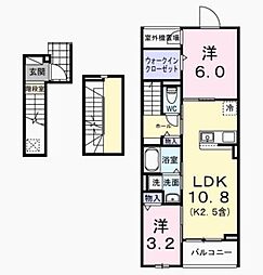ル・ソレイユ 2LDKの間取図画像