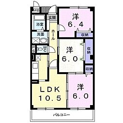 メルヴェイユ 3LDKの間取図画像