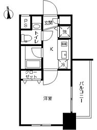 スカイコート新宿落合壱番館 1Kの間取図画像
