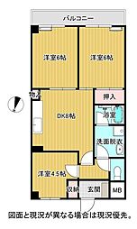 サンヒルズ泉 3DKの間取図画像