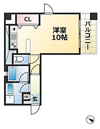 メゾンアイリス ワンルームの間取図画像
