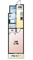 船橋市前原西8丁目アパート 1Kの間取図画像