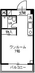 SBビル ワンルームの間取図画像