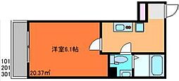 Fille Flats SAKADO RYU 1Kの間取図画像