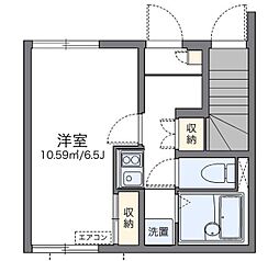 レオネクスト富士見 1階1Kの間取り
