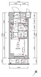 アルテシモエジス 1Kの間取図画像
