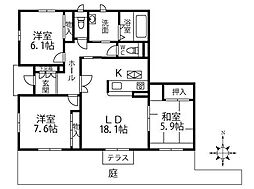 シャーメゾンＫ 1階3LDKの間取り