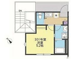 UrbanNest 1Kの間取図画像