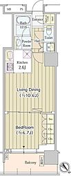 ユニゾンタワー東中野 1LDKの間取図画像