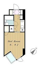 ドミトリー原町田 4階1Kの間取り