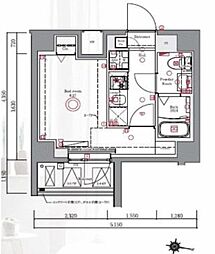 AZEST立石2 1Kの間取図画像