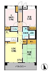 アバンドーネ高橋 2LDKの間取図画像