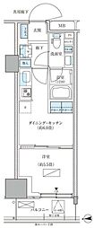 パークアクシス品川天王洲アイル 1DKの間取図画像