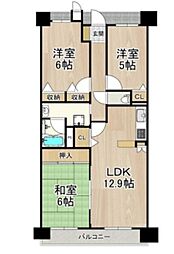 ソルプラーサ堺1番館 3LDKの間取図画像