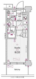 GALA川口GRANDSTAGE 1Kの間取図画像