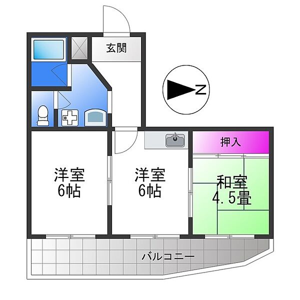 メゾンクレール ｜大阪府大阪市平野区長吉長原３丁目(賃貸マンション2DK・7階・39.90㎡)の写真 その2